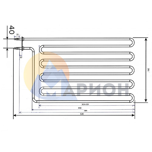ТЭН Харвия-К ZCU-836, 3600 Вт. ТЭН Харвия-К ZCU-836, 3600 Вт.